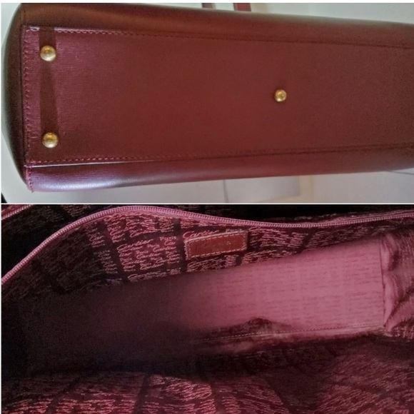 EUC Authentic CARTIER Paris Bordeaux Women's Leather Shoulder Bag COA Included - Picture 6 of 12
